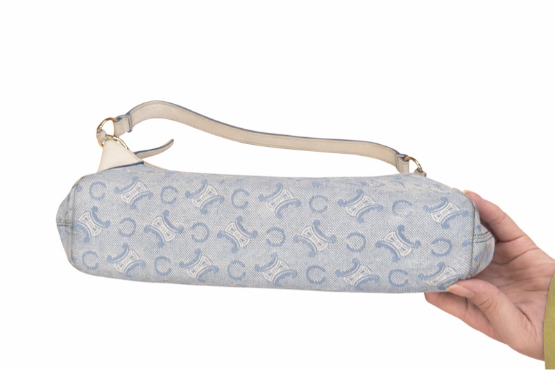 CELINE 復古藍色老花肩背包｜Triomphe 經典款｜超美配色｜輕巧百搭-3