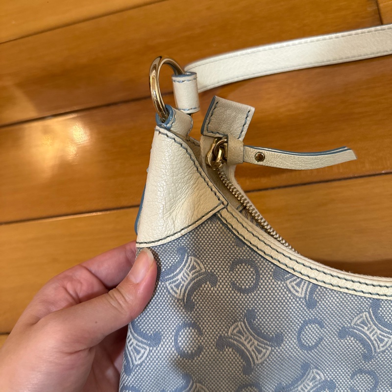 CELINE 復古藍色老花肩背包｜Triomphe 經典款｜超美配色｜輕巧百搭-5