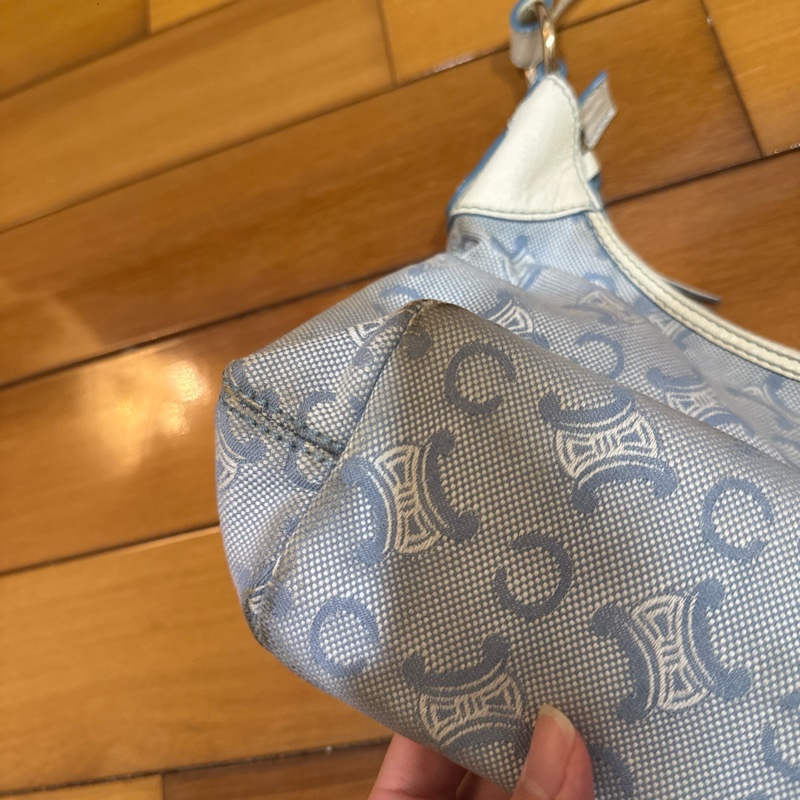 CELINE 復古藍色老花肩背包｜Triomphe 經典款｜超美配色｜輕巧百搭-6