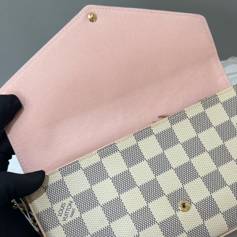 LV/路易威登 白色棋盤格三合一鏈條包，爆款單肩斜挎包，尺寸：21/3/12/115cm，有刻字-8