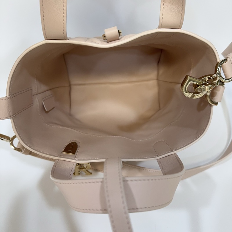 Dior 砂岩粉藤格紋Toujours直式小型托特包-22