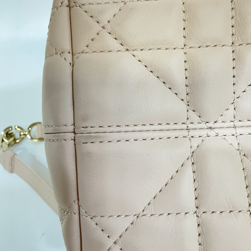 Dior 砂岩粉藤格紋Toujours直式小型托特包-32