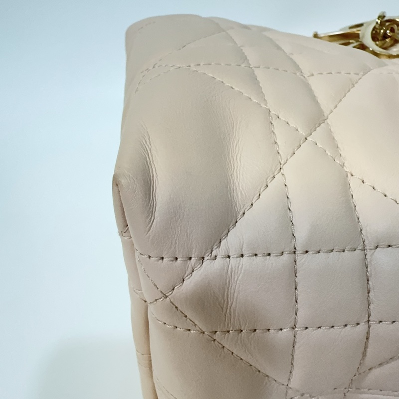 Dior 砂岩粉藤格紋Toujours直式小型托特包-39