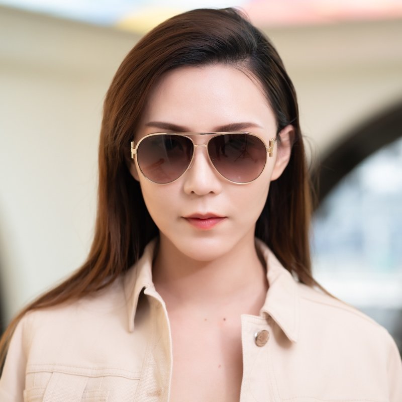 Salvatore Ferragamo 太陽眼鏡(金色)-4