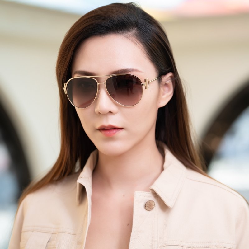 Salvatore Ferragamo 太陽眼鏡(金色)-6