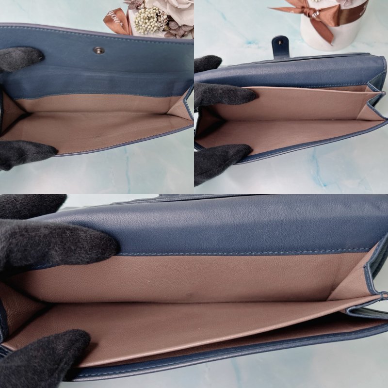 BV 小羊皮編織扣式長夾-7