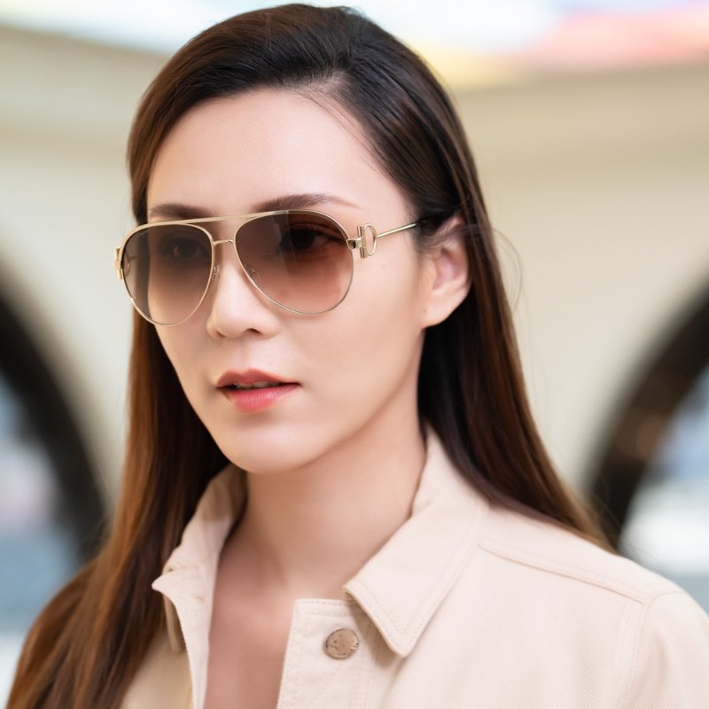 Salvatore Ferragamo 太陽眼鏡(金色)-4