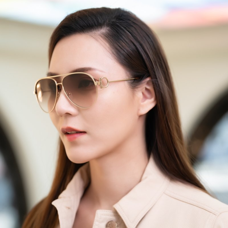 Salvatore Ferragamo 太陽眼鏡(金色)-6