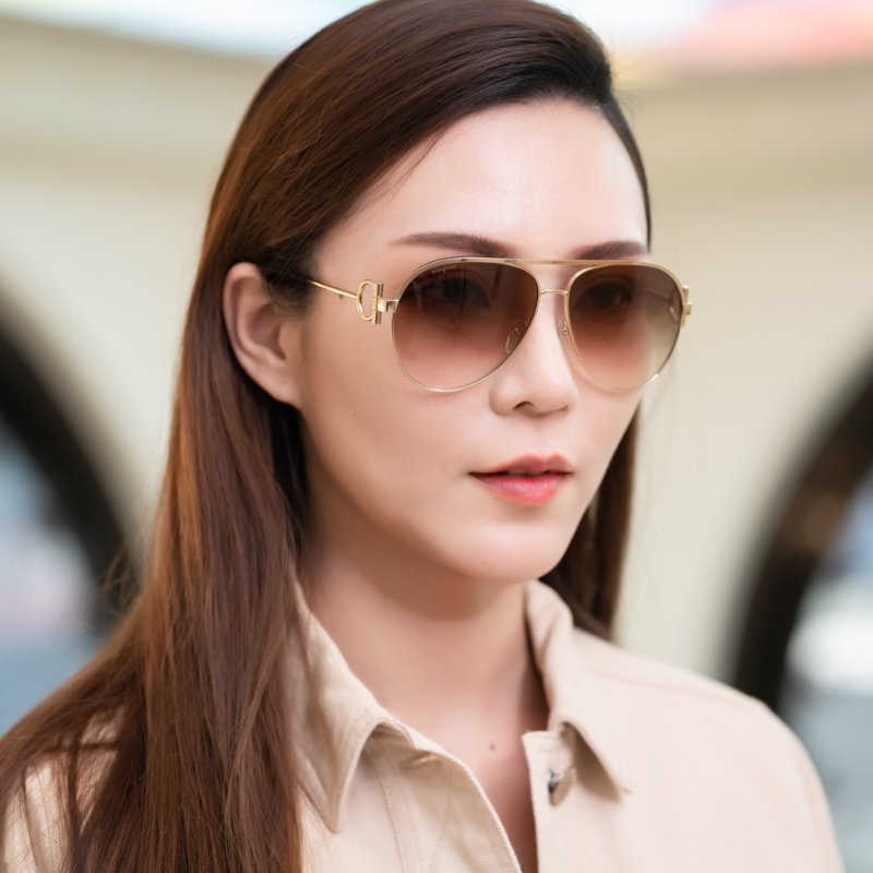 Salvatore Ferragamo 太陽眼鏡(金色)-8