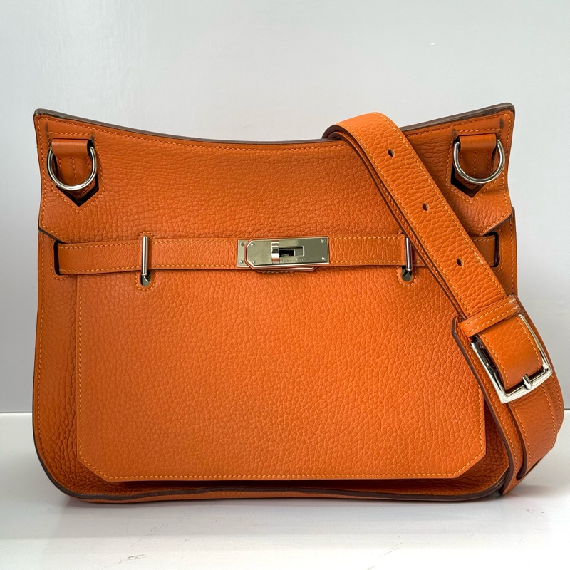 HERMES 愛馬仕 橘色吉普賽斜背包 JYPSIERE CLEMENCE □P刻-0