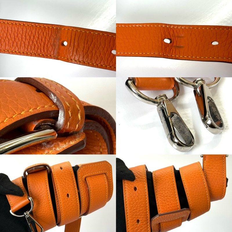 HERMES 愛馬仕 橘色吉普賽斜背包 JYPSIERE CLEMENCE □P刻-5