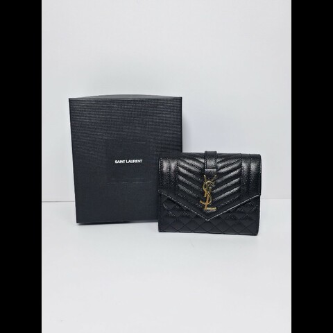 YSL 黑色Matelasse Small Wallet(未使用品)