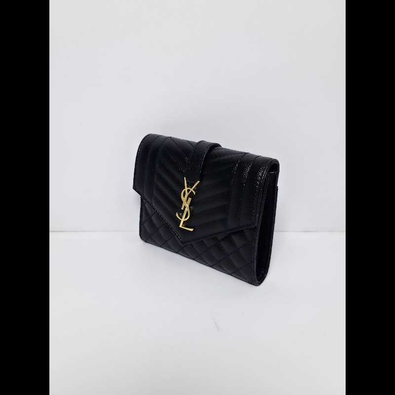 YSL 黑色Matelasse Small Wallet(未使用品)-3