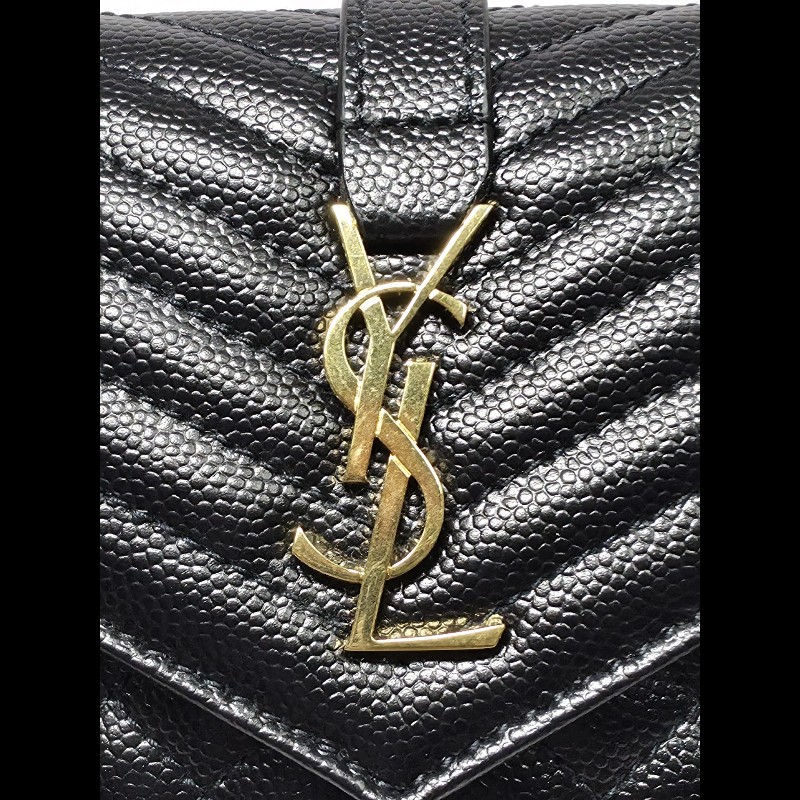 YSL 黑色Matelasse Small Wallet(未使用品)-6