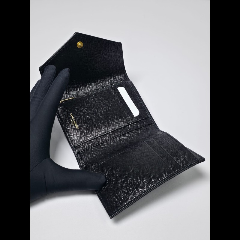 YSL 黑色Matelasse Small Wallet(未使用品)-11