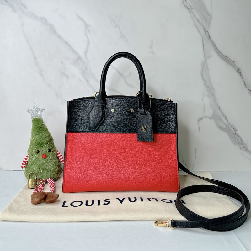 LV City Steamer皮革手提包-0