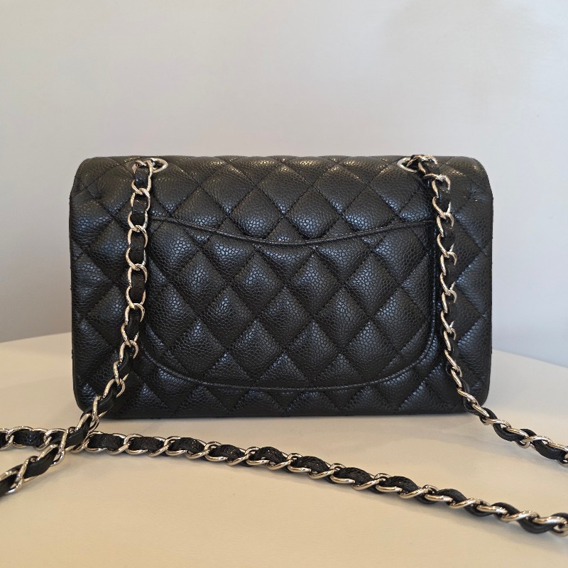 [經典款品況新超甜價出🥰]Chanel黑荔枝菱格銀釦CoCo23肩斜背包-2