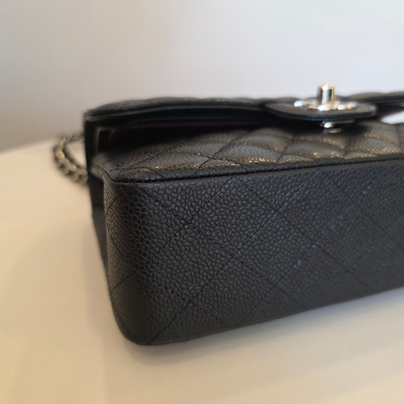 [經典款品況新超甜價出🥰]Chanel黑荔枝菱格銀釦CoCo23肩斜背包-5