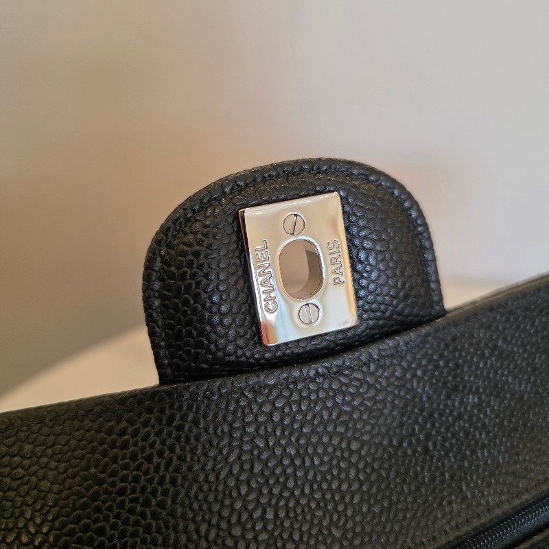 [經典款品況新超甜價出🥰]Chanel黑荔枝菱格銀釦CoCo23肩斜背包-8