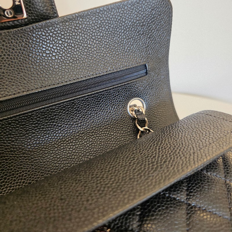 [經典款品況新超甜價出🥰]Chanel黑荔枝菱格銀釦CoCo23肩斜背包-10