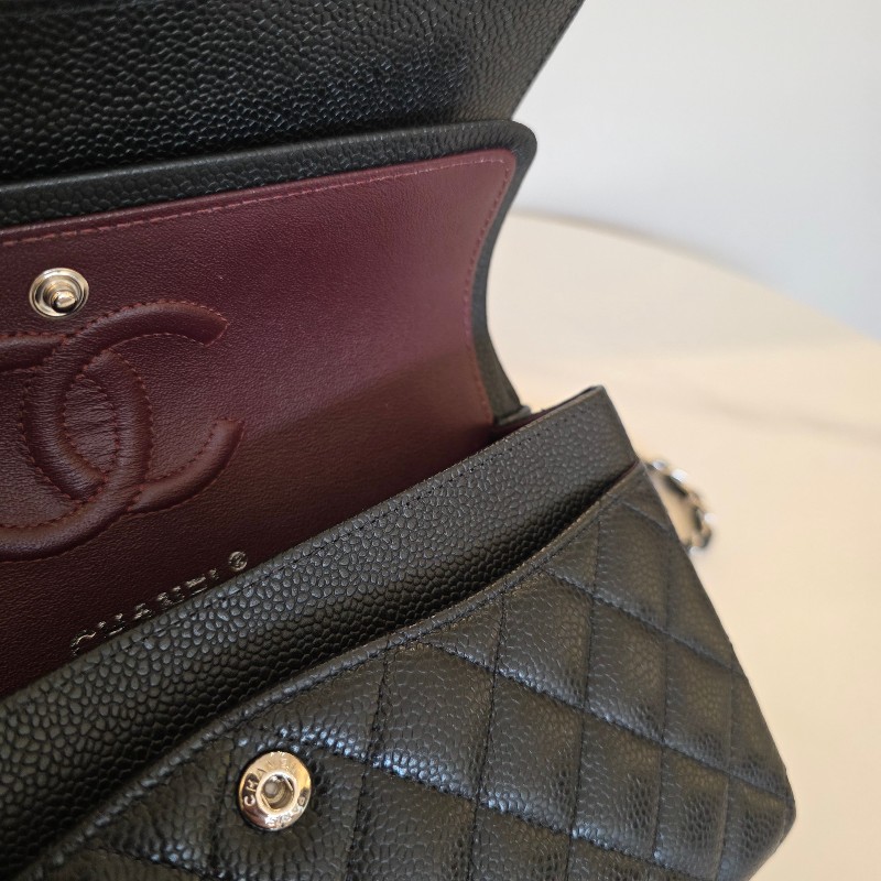 [經典款品況新超甜價出🥰]Chanel黑荔枝菱格銀釦CoCo23肩斜背包-15