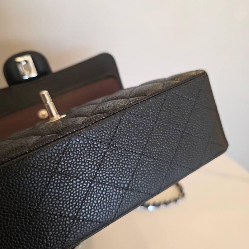 [經典款品況新超甜價出🥰]Chanel黑荔枝菱格銀釦CoCo23肩斜背包-16