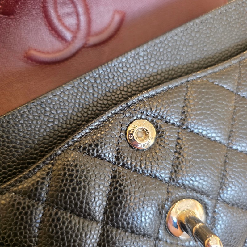 [經典款品況新超甜價出🥰]Chanel黑荔枝菱格銀釦CoCo23肩斜背包-20