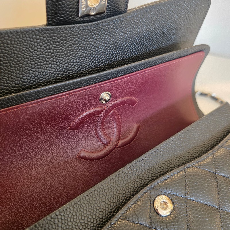 [經典款品況新超甜價出🥰]Chanel黑荔枝菱格銀釦CoCo23肩斜背包-22