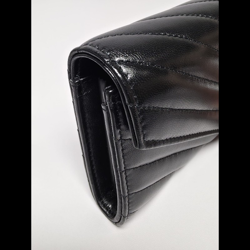 YSL 黑色Cassandre Large Wallet(未使用品)-5
