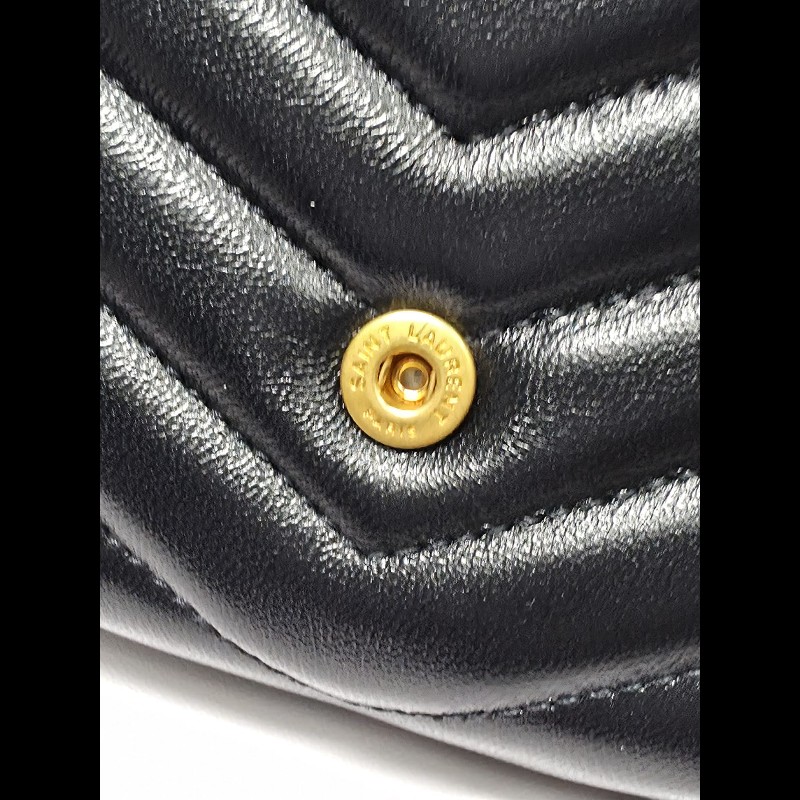 YSL 黑色Cassandre Large Wallet(未使用品)-13