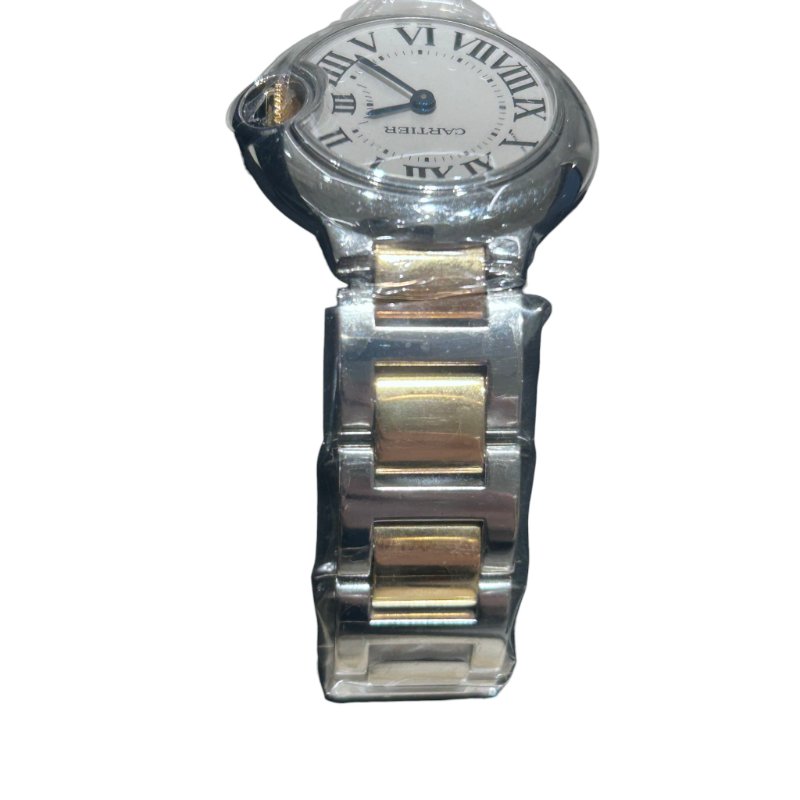 CARTIER BALLON BLEU 女錶 不鏽鋼 × K18YG 黃K金 石英腕錶-3