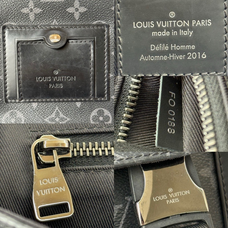 LOUIS VUITTON  路易威登 經典MONOGRAM ECLIPSE 緹花帆布斜背包 郵差包 MESSENGER PM VOYAGE M40511-6