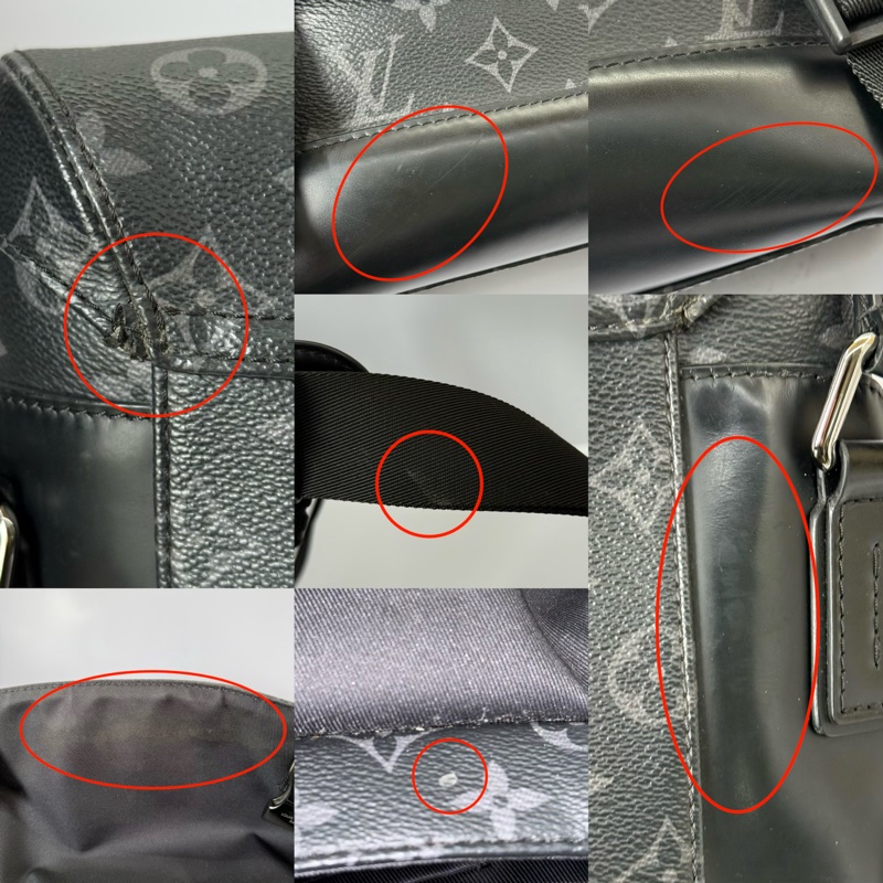 LOUIS VUITTON  路易威登 經典MONOGRAM ECLIPSE 緹花帆布斜背包 郵差包 MESSENGER PM VOYAGE M40511-7