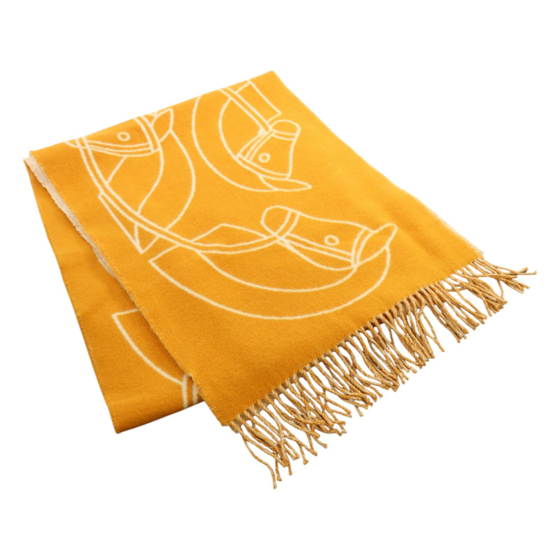 HERMES 羊絨Scarf圍巾-5