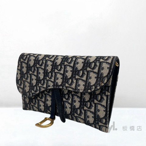 Y1998-Dior 藍緹花布復古金釦二合一Woc S5614CTZQM928-2