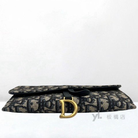 Y1998-Dior 藍緹花布復古金釦二合一Woc S5614CTZQM928-4