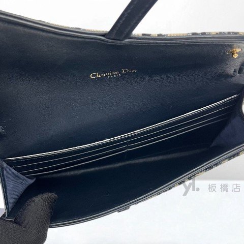 Y1998-Dior 藍緹花布復古金釦二合一Woc S5614CTZQM928-5