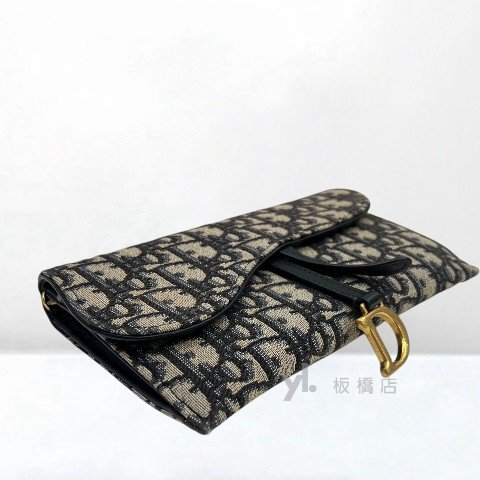 Y1998-Dior 藍緹花布復古金釦二合一Woc S5614CTZQM928-10