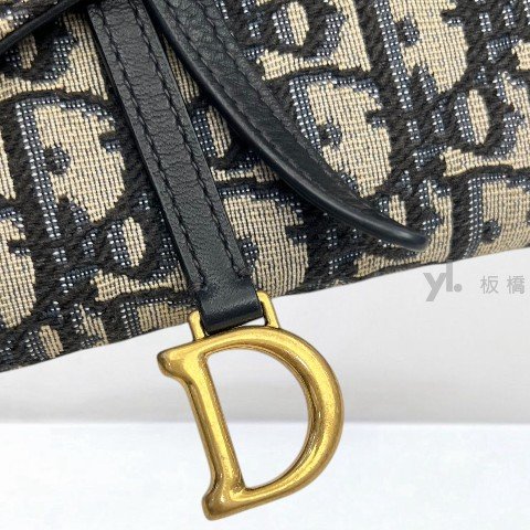 Y1998-Dior 藍緹花布復古金釦二合一Woc S5614CTZQM928-12