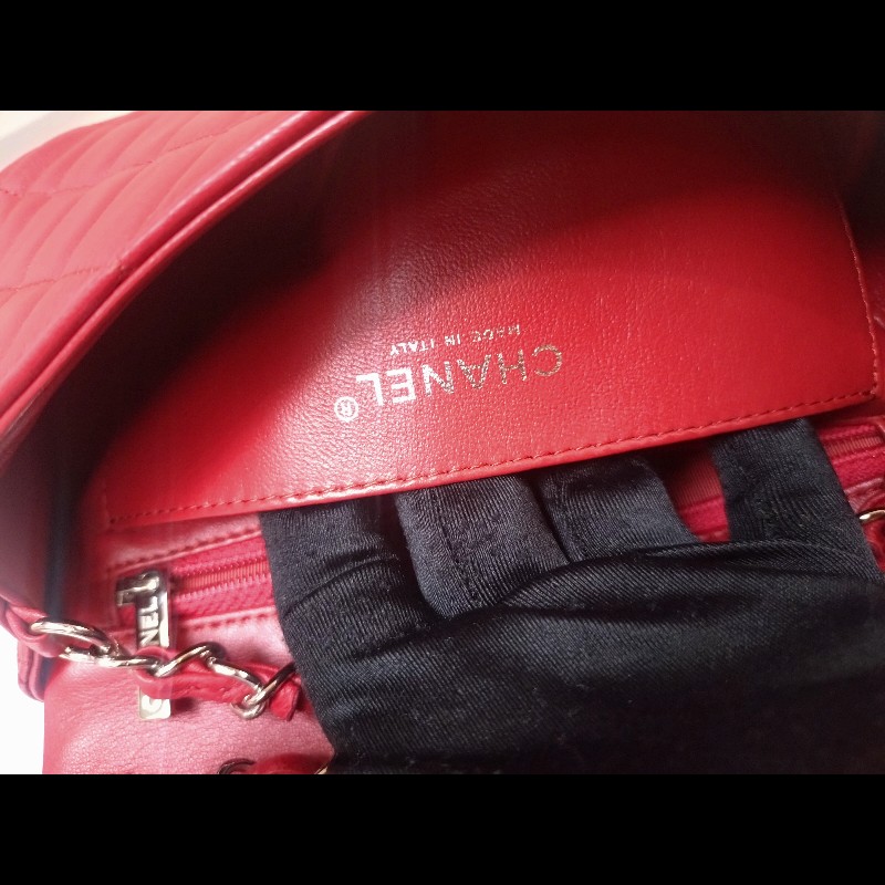 Chanel 銀鍊黃羊皮斜背口蓋包 CF 20-20