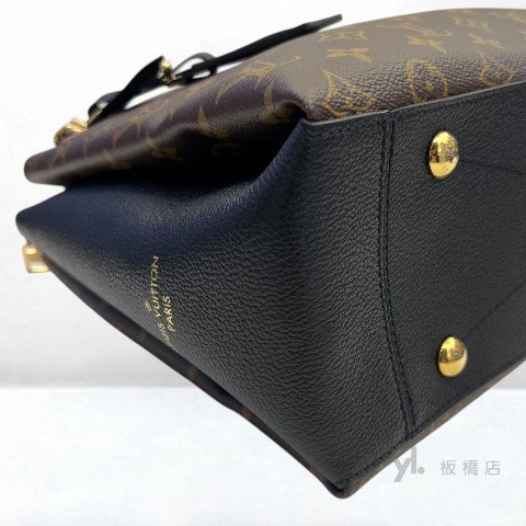 Y1999-LV SURENE MM原花拼黑牛皮肩背包M43772-6