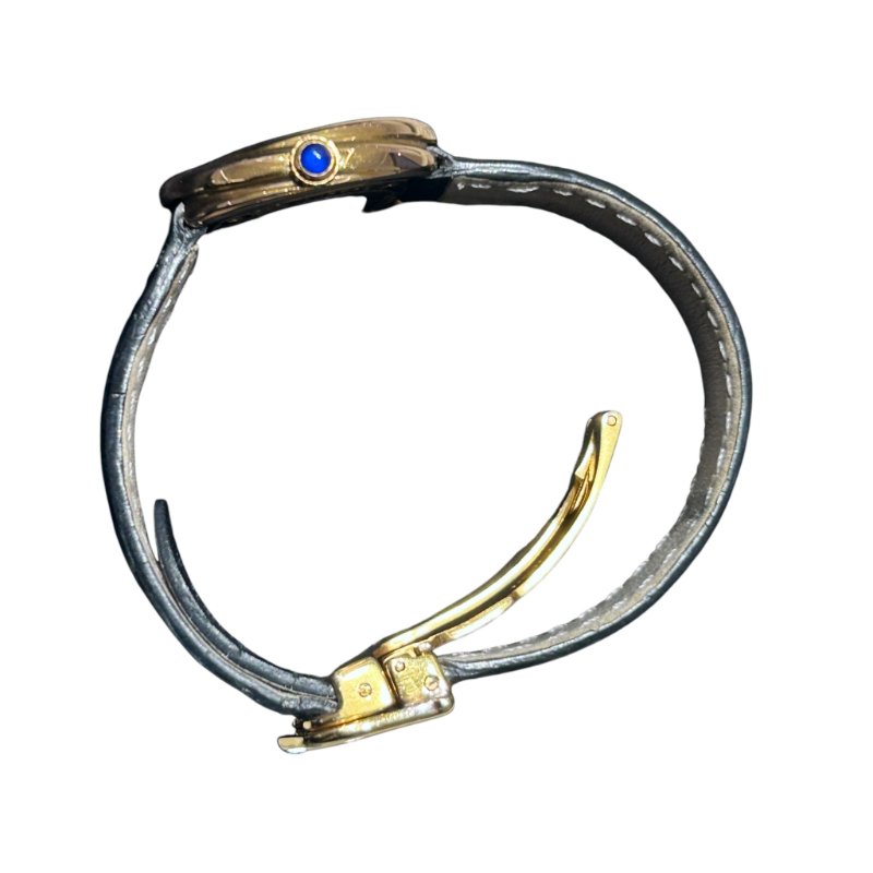 CARTIER MUST DE CARTIER VERMEIL 女錶 銀鍍K金 石英腕錶-3