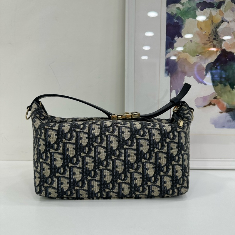 Dior/ 迪奧 Travel Nomad老花刺繡便當包 24年編碼 底長約22cm-1