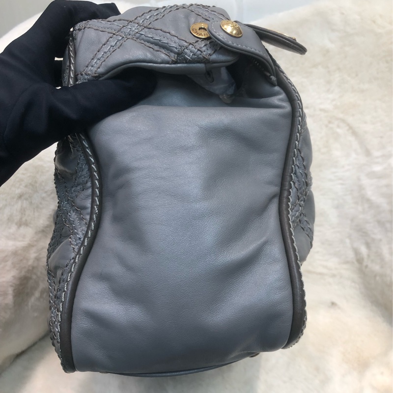 Chanel 灰色外縫線 鏈條 上肩 XA231-2