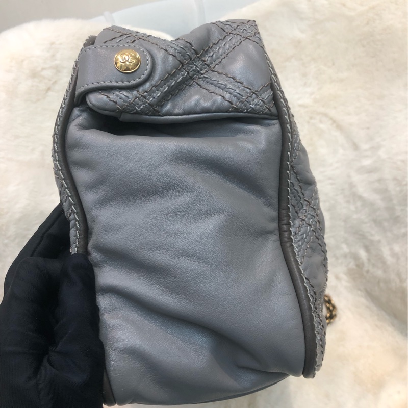 Chanel 灰色外縫線 鏈條 上肩 XA231-3