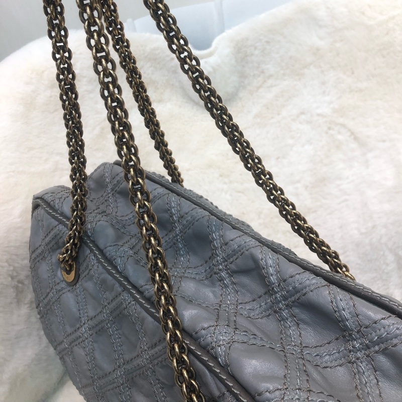 Chanel 灰色外縫線 鏈條 上肩 XA231-9