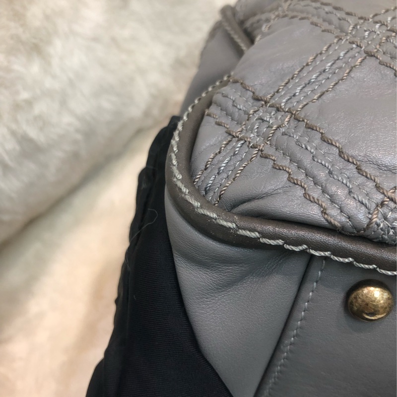 Chanel 灰色外縫線 鏈條 上肩 XA231-14