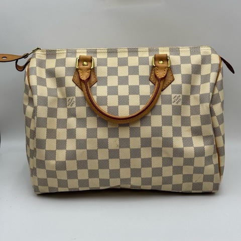 路易威登/Lv Speedy 30 白棋盘格 30*17*21