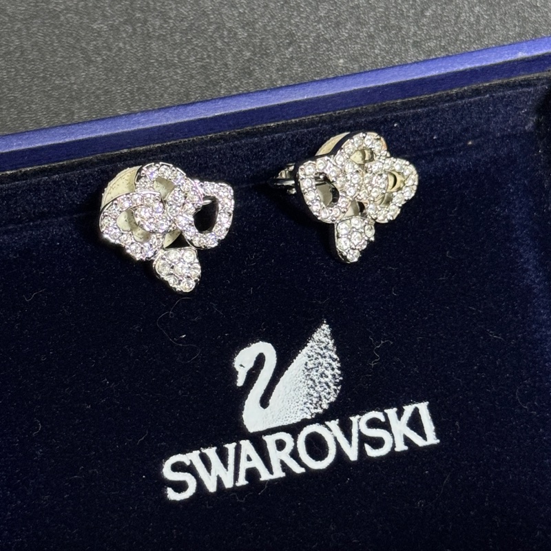 【全套配件🎁】 Swarovski 施華洛世奇 水鑽耳夾式 耳環-0