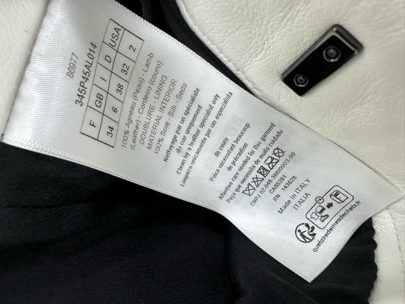 Dior 迪奧 白色CD皮短褲裙 34碼-4